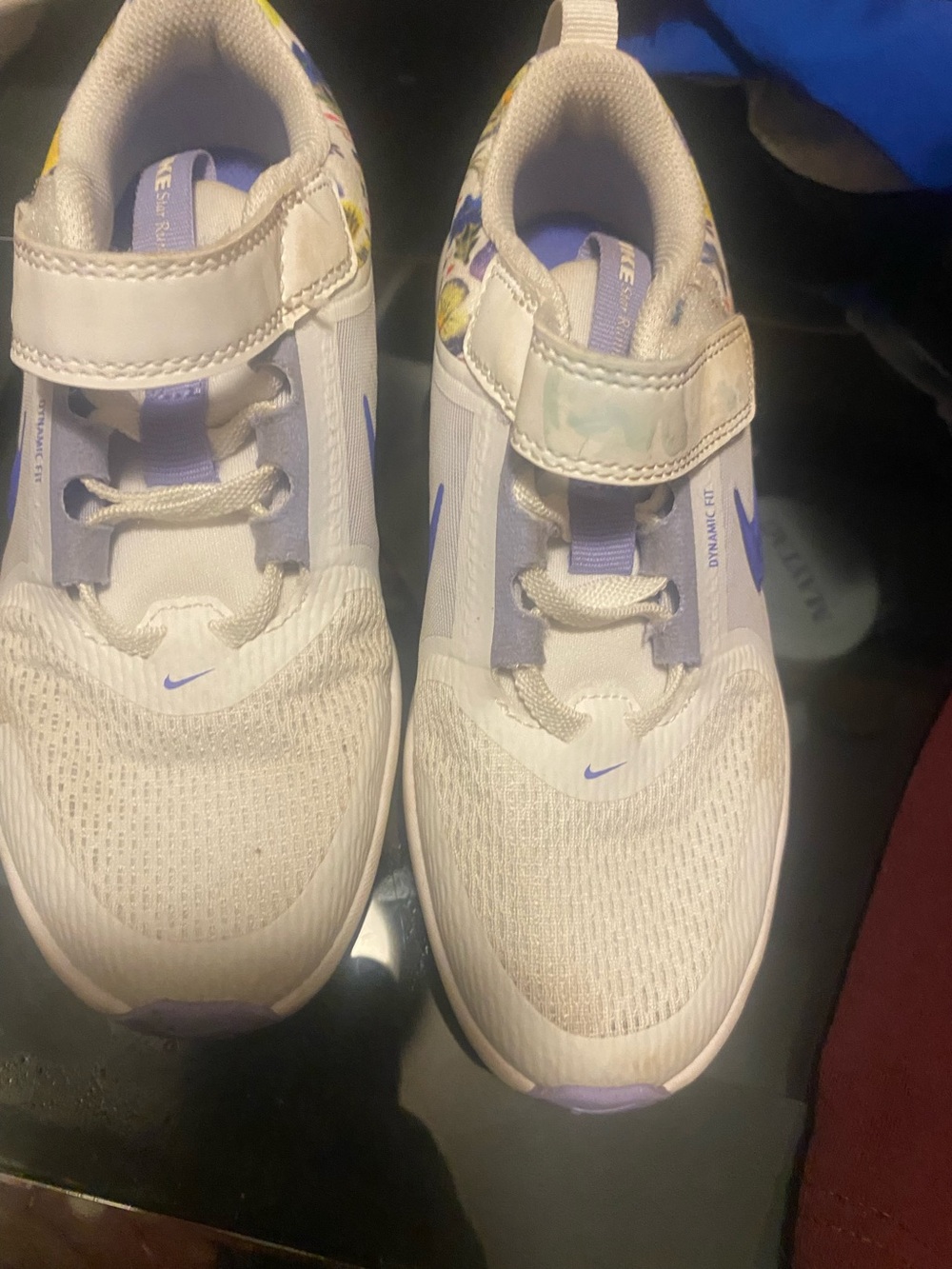 Nike Kids' White & Light Purple Running Shoes